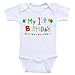 First Birthday Baby Clothes My 1st Birthday Onesies for Babies (12mo-Short Sleeve, Color As Shown)