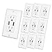 USB Outlet, High Speed Charger 3.1A Charging Capability, Child Proof Safety Duplex Receptacle 15 Amp, Tamper Resistant Wall Socket Plate Included UL Listed MICMI (3.1A USB Outlet 10pack)