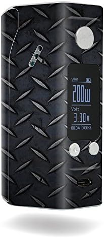 MightySkins Skin Compatible with Wismec Reuleaux RX200S – Black Diamond Plate | Protective, Durable, and Unique Vinyl Decal wrap Cover | Easy to Apply, Remove, and Change Styles | Made in The USA