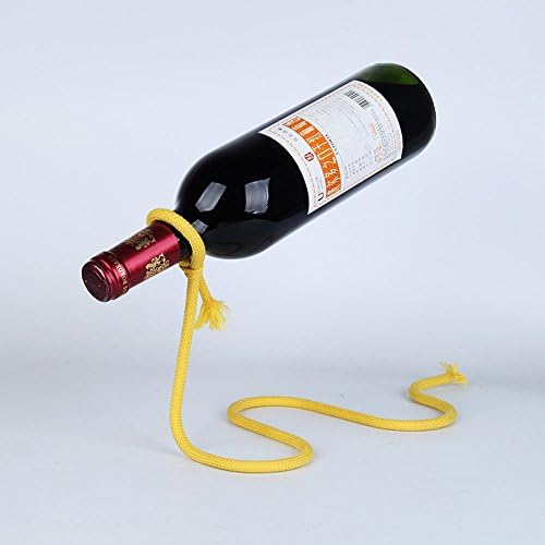 KAIPING Magic Rope Wine Bottle Stand Rack Suspension Barware Gift Bar Accessories Table Decoration Gold