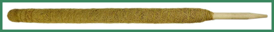 Novatool Pflanzstab Kokos 110 cm I Ø 45mm I verlängerbar I natürlicher Kokosfaser I Pflanzenhalter I Rankstab I Moosstab Kokosstab