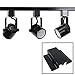 Direct-Lighting Brand H System 3-Lights GU10 LED 7.5W LED 500 lumens Track Lighting Kit Black 3000K Warm White Bulbs Included HT-50154L-330K (Black)