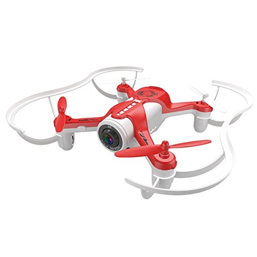 RC Drone with Blade Protector, FPV 1MP Camera, Mobile Phone APP, Altitude Hold, One Key Take Off & Landing (red) - Thumbnail 6