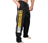 Monsta Clothing Co. Men's Generation Iron (SWPNT) Sweatpants Large Black