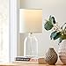 Amazon Brand – Stone & Beam Modern Oval Pattern Decorative Stoneware Vase, 6.6 Inch Height, Off-White