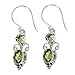 NOVICA Artisan Handmade Peridot Dangle Earrings .925 Sterling Silver Green Indonesia Birthstone 'Crown Princess'