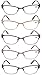 Eyecedar Metal Reading Glasses Women 5-Pack Full Rim Frame Stainless Steel Material Spring Hinges Includes 5-Cloth Pouch Readers 1.50