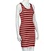 HOT SALE ！Striped Mini Dress,BeautyVan Charming Comfortable Sexy Women Bandage Bodycon Sleeveless Striped Evening Party Short Mini Dress (XL, Red)
