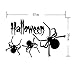 Happy Halloween Spider Wall Decals Window Stickers Halloween Decorations for Kids Rooms Nursery Halloween Party, 22.4 x 14.1 Inch