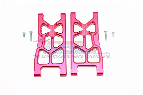 GPM Arrma Granite 4x4 Mega Monster Truck Upgrade Parts Aluminum Rear Lower Arms - 1Pr Set Red