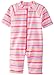 i play. by green sprouts baby girls infant and toddler swimwear sunsuits, Pink Stripe, 12 Months US