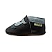 SAYOYO Baby Cute Dolphin Soft Sole Black Leather Infant and Toddler Shoes 6-12Months