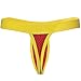 YiZYiF Men's Bulge Pouch C Through Mesh G-Sting Micro Bikini Open Back Underwear Red Large