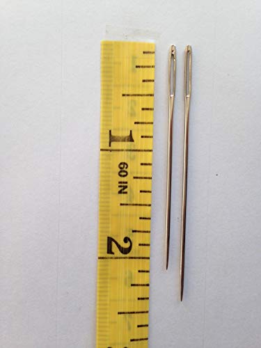 Large-eye Hand Sewing Needles 2.3 inches (60mm) 5 pcs and Big Eye Stitching Needles 2 inches (52mm) 10pcs in Storage Tube - Thumbnail 2