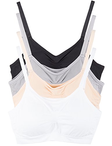 4-Pack-Kalon-Nylon-Spandex-Removable-Pads-Comfort-Bras-Ext-Sizes