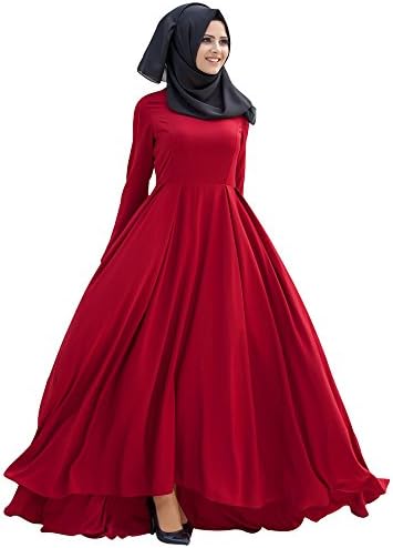 DUBAI ABAYA KAFTAN ISLAMIC CLOTHING FOR WOMEN BEST FOR WEDDINGS, EID, & SPECIAL OCCASSIONS Black (40, Red)