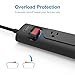Power Strip, Surge Protector with 4 AC Outlets and 4 USB Charging Ports, 6 Feet Long Extension Cord for Smartphone Tablets Home,Office, Hotel- Black