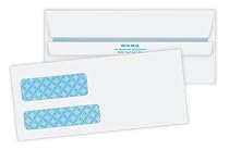 Quality Park Park #9 Redi-Seal Double Window Envelopes, White, Box of 500 (24529)