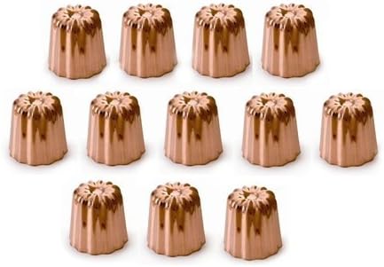 Mauviel 4180.55 Copper Canele 2-Inch Mold, Set of 12