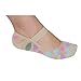 Lupo Women's Dots Terry No Show Yoga Barre Pilates Slipper Gripper Socks
