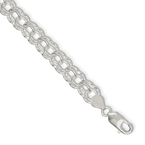 Ice carats 925 sterling silver charm bracelet 8 inch fine jewelry…