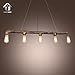 UNITARY Brand Vintage Metal Water Pipe Pendant Light Max 200W with 5 Lights Black with Copper Finish
