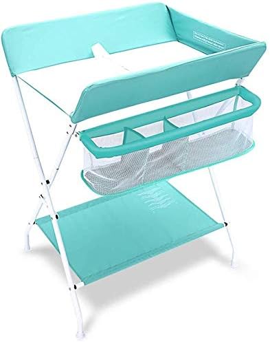 赤ちゃん用おむつ交換台 新生児のための駅を変更する折り ポータブル看護主催ユニットストレージ保存 お気に入 折りたたみ式おむつテーブル Blue Color