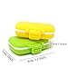 Honbay 2PCS Vitamin Organizer Box Portable Small Pill Case with 3 Removable Compartments for Travel or Daily Use