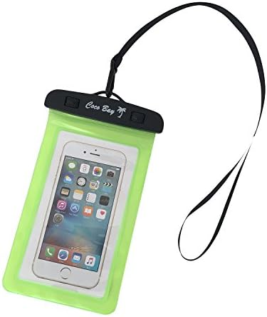 Coco Bay Supply - Waterproof Universal Underwater Phone Pouch, for iPhone 6, 6s plus, 7, Samsung Phones Up To 6.5", Dry Bag, Case, for the Beach, Swimming, Boating and Vacations