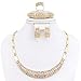 Fashion Jewelry Set Women 18k Gold Plated Necklace Bracelet Earrings Present Set by NYKKOLA