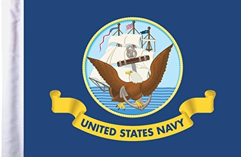 Pro Pad Sleeved 6"x9" Navy Motorcycle Flag