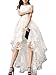 Clothink Women White Floral Print Gauze Panel Multi Layer Sleeveless Dress