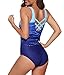 Women's One Piece Swimsuits for Women Athletic Training Swimsuits Swimwear Racerback Bathing Suits for Women A Blue Small (fits Like US 2-4)