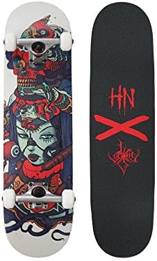 HN 31.5X8 Inch 7 Layer Canadian Maple Deck Skateboard Longboards Double Kick Concave Skate Board