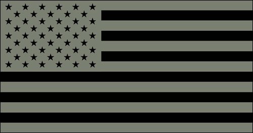 Photo 1 of *** BUNDLE OF 3 ***Subdued Black & Green Tactical USA Flag Sticker (American Army Vinyl Decal us Muted (3 x 5 inch)