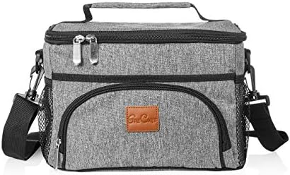 GRECUTE Insulated Lunch Bag, Lunch Tote, Luch Box for Office, School,Picnic, with YKK Zip and Adjustable Shoulder Strap Lunch Tote for Kids (1x Large size)