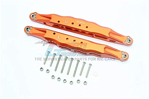 GPM Losi 1:10 Baja Rey / Rock Rey Upgrade Parts Aluminum Rear Lower Trailing Arms - 1Pr Set Orange