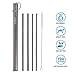 Stainless Steel Drinking Straws with Aluminum Case - Portable Straw Set - Reusable Drinking Straws with Aluminum Carrying Case Set - 4x 8.5