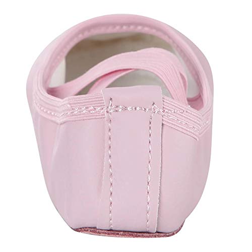 Dynadans PU Leather Ballet Shoes/Ballet Slippers/Dance Shoes (Toddler/Little/Big Kid/Women)-Pink-9M Toddler
