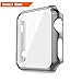 ICE FROG iWatch Series 1 42mm Case, Electroplate Metal Plated PC Slim Hard Protective Bumper HD Screen Protector Full Coverage Cover Shell for Apple Watch - Black