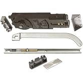 CRL/Jackson Regular Duty Spring 90 Degree Non Hold-Open Overhead Concealed Closer With "U" Offset Slide-Arm Hardware Package Aluminum by CR Laurence