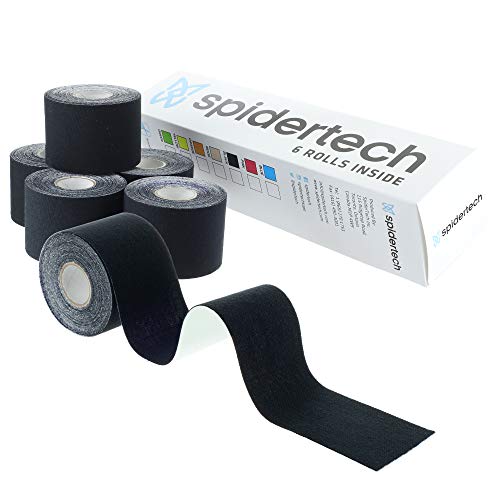 SpiderTech Therapeutic Kinesiology Tape Uncut Roll (Pack of 6) 50mm x