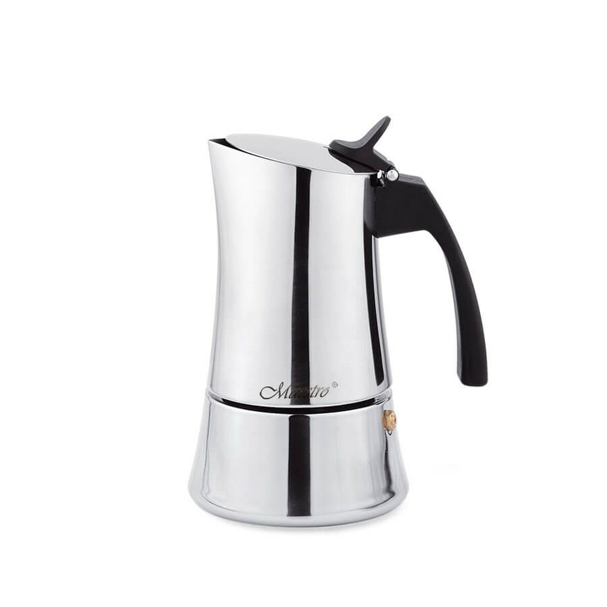 Feel Maestro Italian Coffee Maker MR-1668-6 Silver Stainless Steel 18/10 300ml 6 Cups