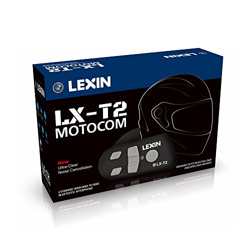 image for LEXIN 2x LX-T2 BT Interphone Motorcycle Helmet Communication Bluetooth