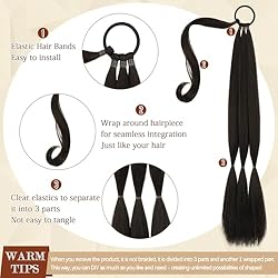 SOFEIYAN Long Braid Ponytail Extension with Hair