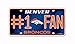 Rico Industries NFL Football Denver Broncos #1 Fan Metal Auto Tag