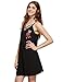 ROMWE Women's Summer Beach Sundress Sleeveless Loose Floral A Line Dress