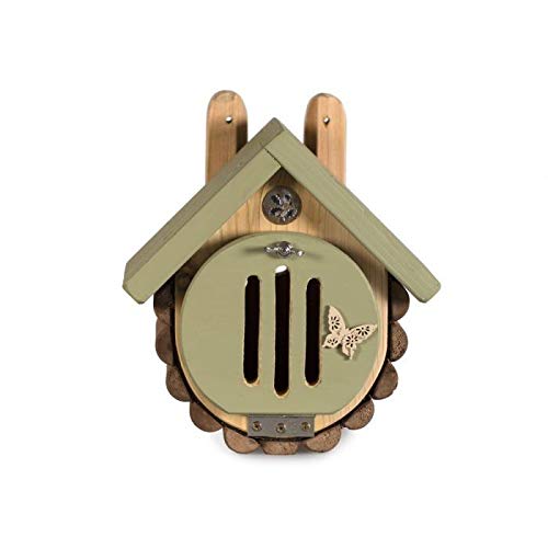 Wildlife World National Trust Wicken Fen Butterfly Moth House Feeding Station Sage Green 23.5cm