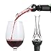 Zestkit Wine Aerator Pourer Modern Aerating Pourer Red and White Wine Decanter Spout, Black