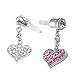 2pcs Dust Caps for Phone, Love Heart Shape Dangle Earphone Jack Accessories Dust Plug Lovely Decor for Iphone 6s 6 Ipad Samsung Galaxy s7 s6 note5 Other Cellphone 3.5mm Ear Jack